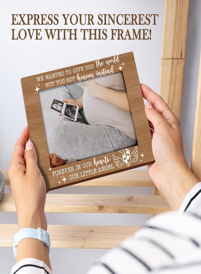 Mueddur Miscarriage Photo Frame, Sonogram Memorial Wooden Picture Frame, Sympathy Frame For Loss of Loved One, Goodness Miscarriage Gifts, Infant Loss Memorial Gifts For Mom Dad, 15 - Image 3